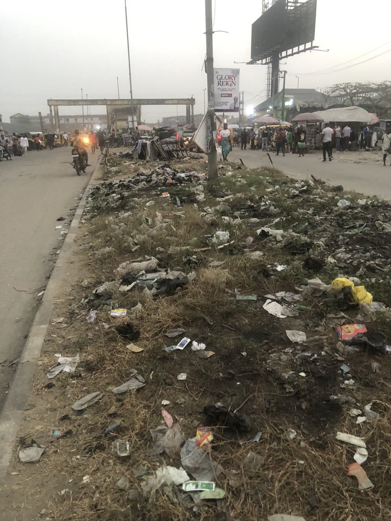 Festac gate entrance 😂 😂 The IGR they are always quoting in Lagos is used for what exactly again? Can somebody remind me? For those who are still on the fence, all that money is used for politics and not for the people. If you know what I mean? #TinubuLagosRoadSeries