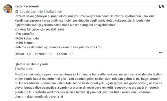 Ankara’da bulunan Black House isimli otelin müşterilerine verdiği yanıtlar tepki çekti.