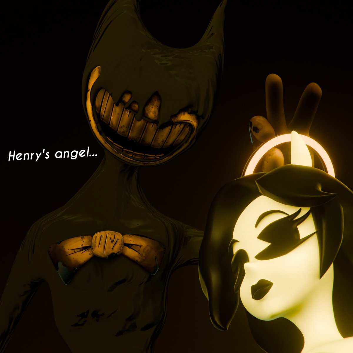 I'm not a Bendy guy but I can't just overlook a cute model. Like if you're a true ink demon. #bendy #BATIM #aliceangel Models by @Nide_9 (used the SFM port by @TheDoomguySFM)