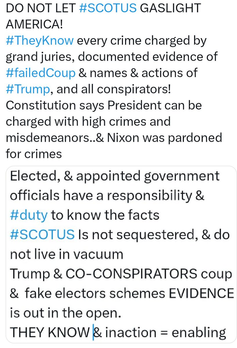 @AOC @DNCWarRoom @DNC @HouseDemocrats #ImpeachScotus #Bribery #GIFTSareBRIBES
#JusticeThomas did not recuse himself  #ConflictOfInterest
#SCOTUS
#SCOTUSIsCorrupt #SCOTUSIsCompromised 
#SCOTUShasBeenBought