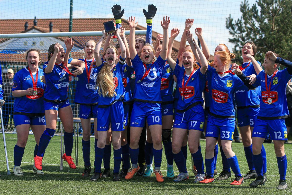 SouthWalesFA's tweet photo. @ponthirgirls Introducing your @HughJamesLegal U14s Girls Champions 

@ponthirgirls https://t.co/O2dCSVeVyx