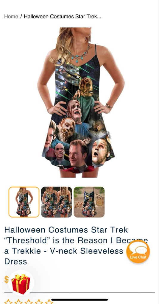 MegChowning's tweet image. Not quite sure if I’m horrified or I really want this dress for the cruise. 😂😂 #StarTrekVoyager #Threshold