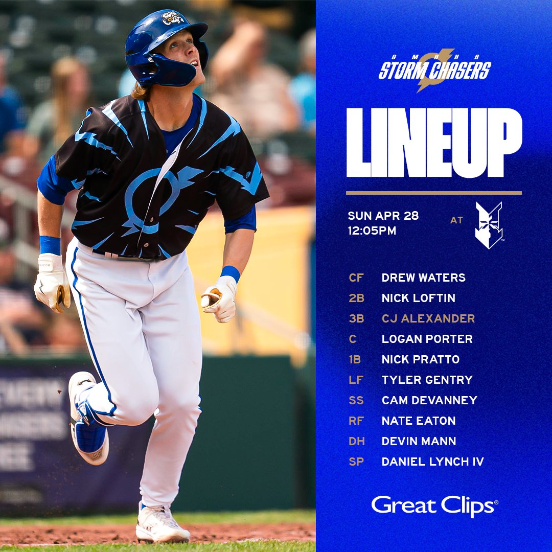 Playing two ✌️ 🆚 Indianapolis Indians 🏟️ Werner Park 🎟️ bit.ly/3ZqQAje 💪 LHP Daniel Lynch IV ⏰ 12:05 p.m. CT 📻 1290 KOIL 📱 @ballylivenow 💈 @GreatClips