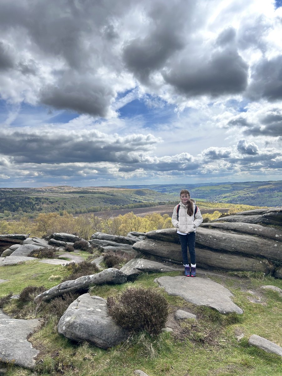 Hill walk with daughter over Hathersage, home of Charlotte Brontë’s Jane Eyre.