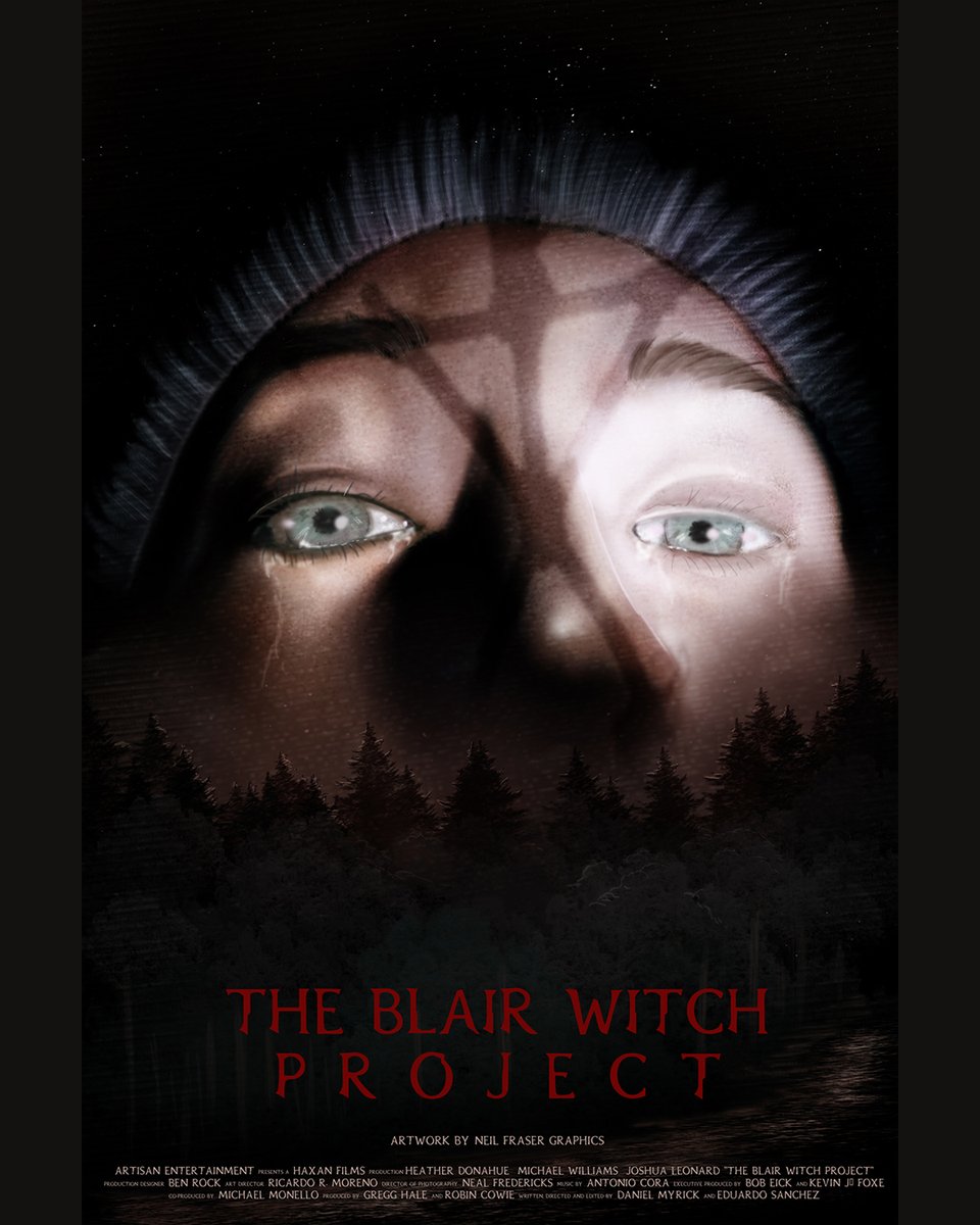 Been toying with this new illustrated interpretation of the classic #blairwitch poster, seems apt now that the team are rightfully after fair pay for their work on The Blair Witch Project (1999)