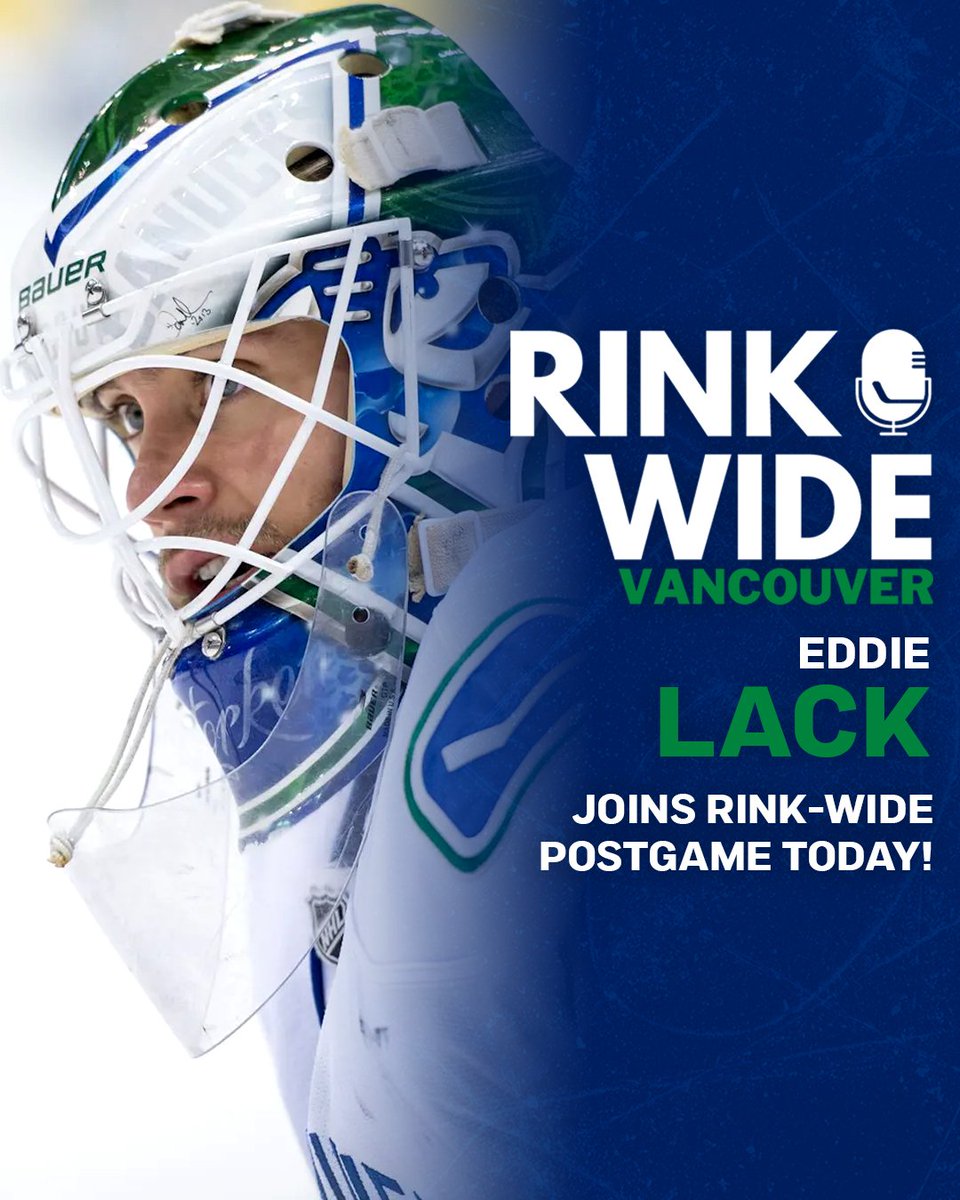 Former Canuck netminder @eddielack will join @irfgaffar in the opening segment of Rink Wide this evening, with our man on the ground in Nashville @patersonjeff joining for the back half of the show from Bridgestone Arena! youtube.com/live/y5R6CB9_V… #Cancuks #Preds #NHLPlayoffs