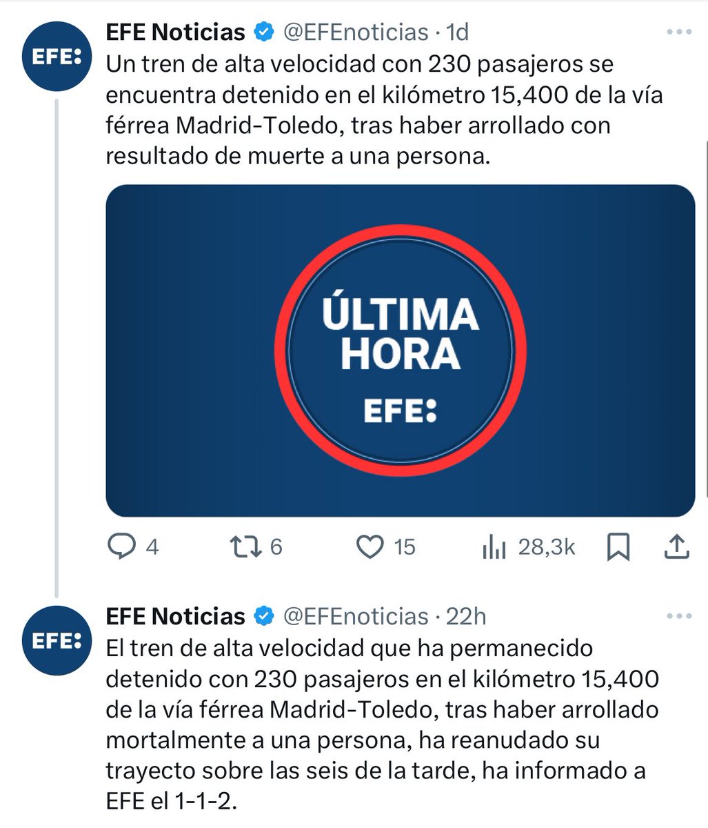 Maemía la redacción de los titulares de @EFEnoticias, maemía. (Gracias, @Nefelopode)