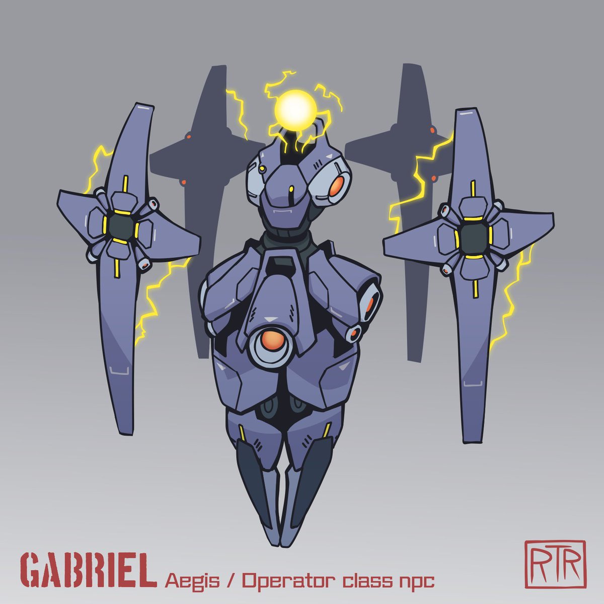 Meet the Gabriel, my NPC OC for Lancer RPG #LancerRPG #lancer