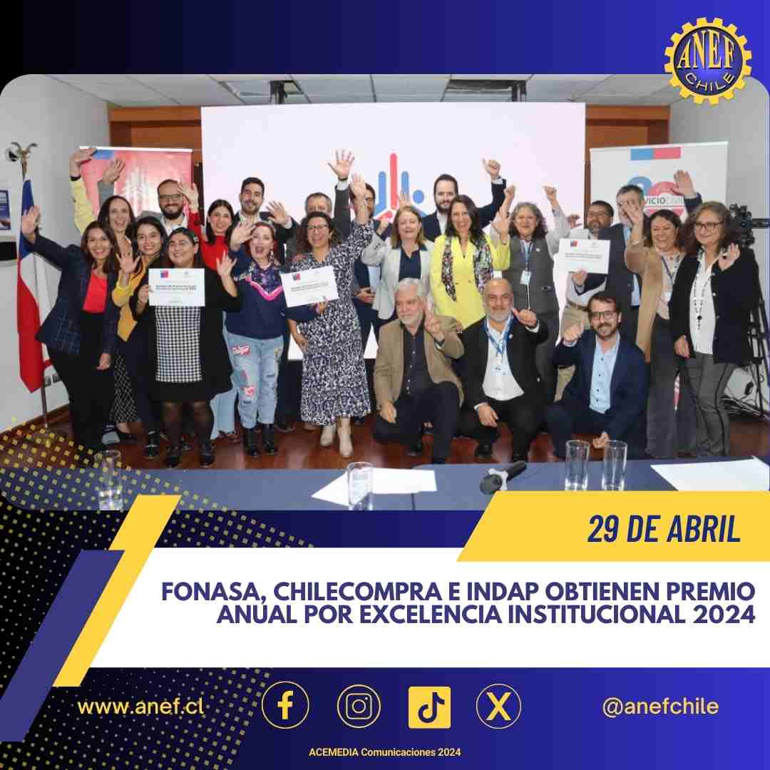 Fonasa, Chilecompra e INDAP obtienen Premio Anual por Excelencia Institucional 2024: anef.cl/fonasa-chileco…