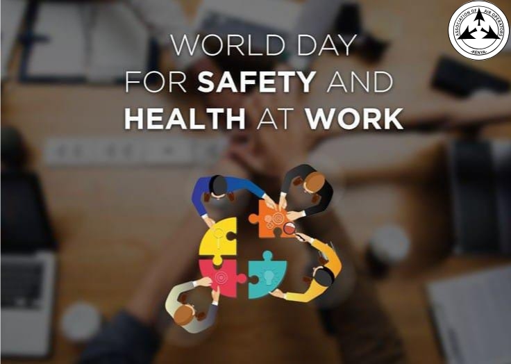 It's World Day for Safety and Health at Work, and the Kenya Association of Air Operators (KAAO) is soaring high in its commitment to a safe and healthy Kenyan aviation industry! 

Join Us in Keeping Kenyan Skies Safe!
#SafetyFirst #WorkplaceHealth #KAAO #KenyanAviation