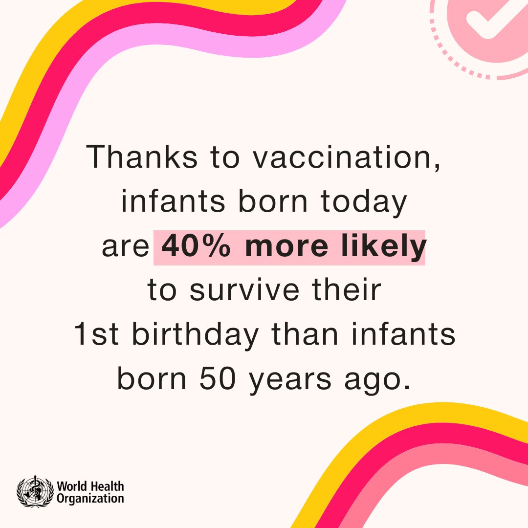 Yes, #VaccinesWork!

They have enabled dramatic reductions in illness, disability and death from common childhood diseases.

#WorldImmunizationWeek ➡️ bit.ly/4d0Xl2T