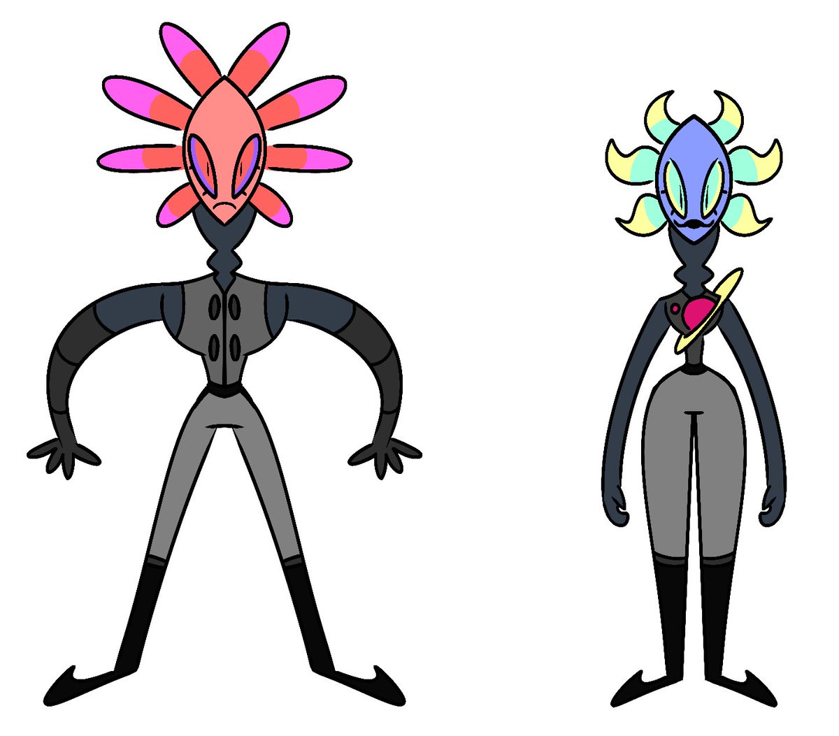 Some silly alien designs I drew instead of going to bed