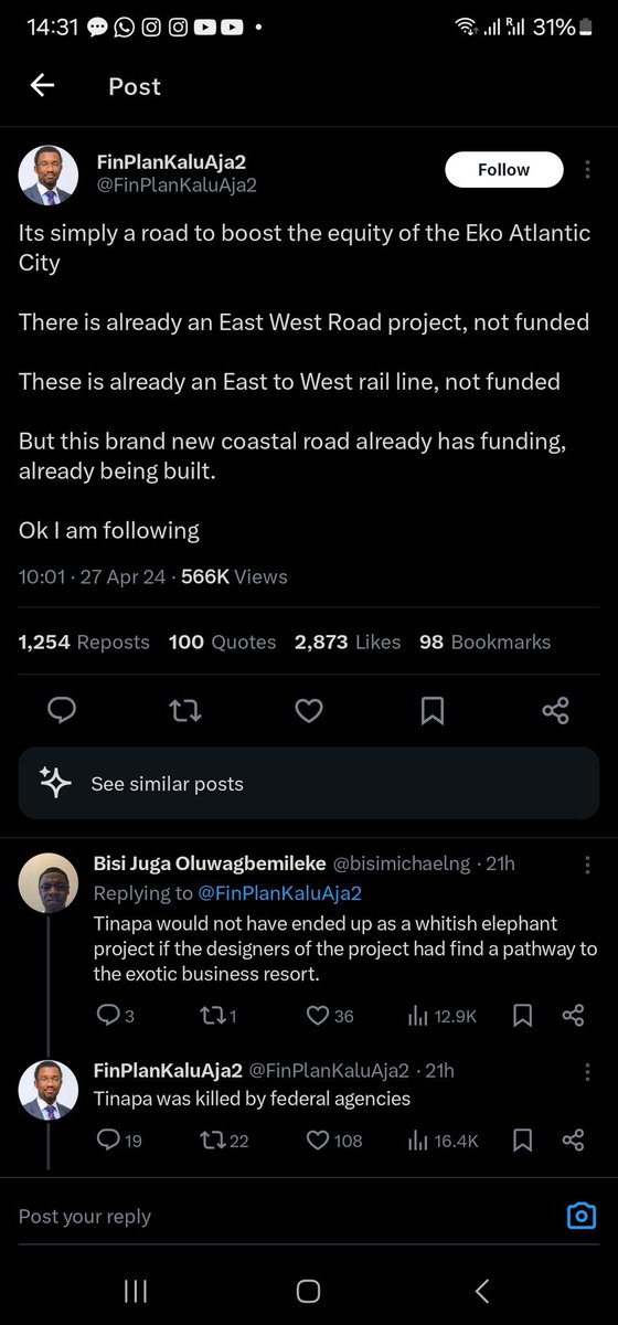 D same person speaking from d 2 sides of his mouth on 2 different occasions on d same subject. My take with these pictures👇 & my post here aren't in support of d way in which BAT is going abt d coastal road project. But, just to show d hypocrisy of most influencers on this app