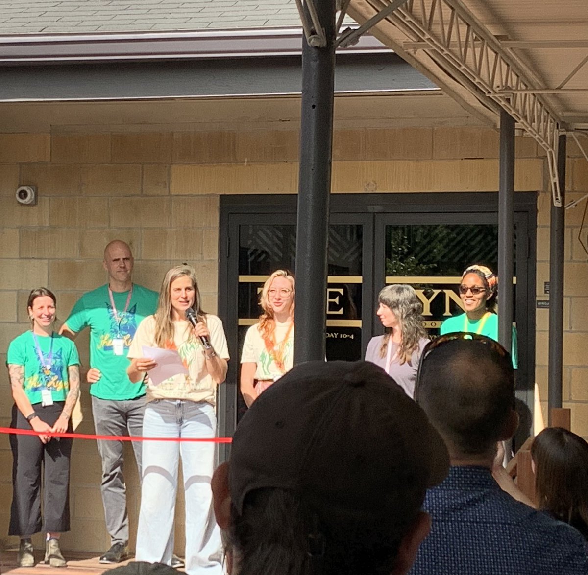 Lauren Groff, Clay Kallman and a host of staff, customers, supporters and curious neighbors ready to cut the ribbon at downtown Gainesville’s newest bookstore/gathering place, The Lynx.

South Main Station is a place you owe it to yourself to check out.