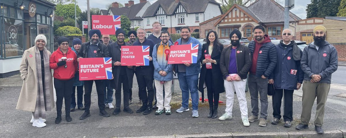 Campaigning in Penn, Wolverhampton- with the @sikhs4labour and @WMLabour team. For the local @LabourWolves candidate. I am standing for re-election as Police and Crime Commissioner for the West Midlands on 2 May!