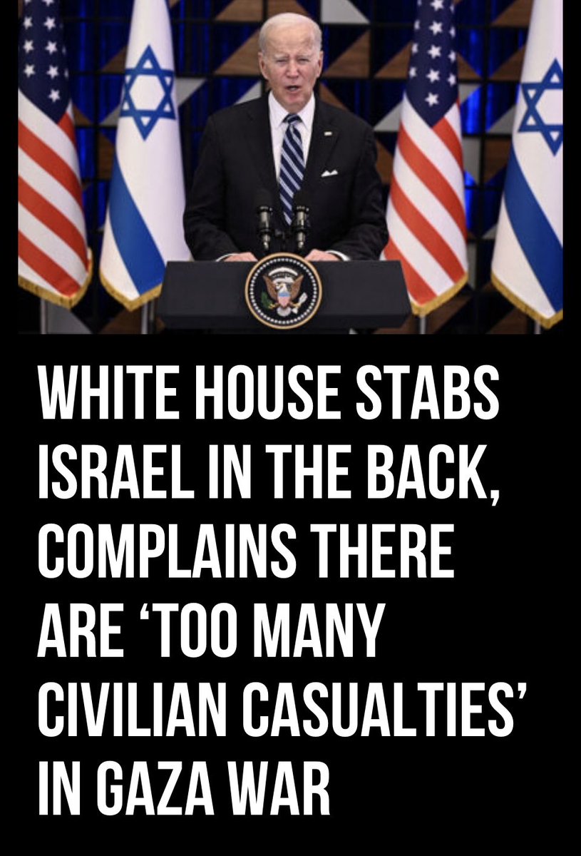 What else is new? Diaper boy started the war against Israel with his $8 billion payoff to Iran then acts like October 7th never happened. This is the most hypocritical, antisemitic, lying, fake, hateful administration in history.