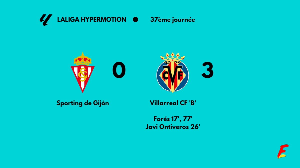 🔴⚪ Déroute du Sporting Gijon à la maison !

🟡 Villarreal B revient à deux longueurs du premier non relégable 

#LigaFr #LigaHypermotion