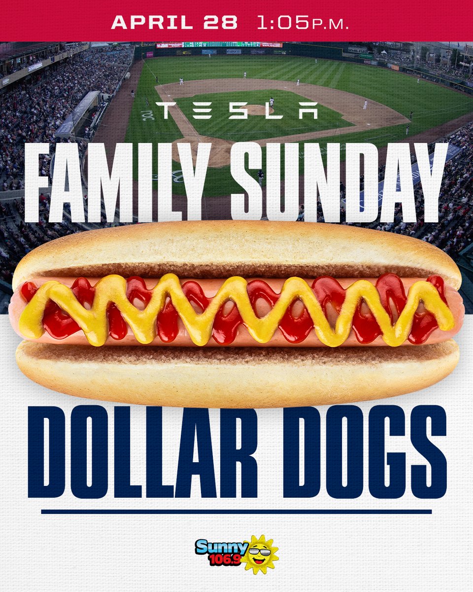🌭 Family Sunday 🌭 Come out to the ball game today, and every Sunday throughout the season, for Family Sunday, featuring our Red BLC jerseys, dollar dogs and kids run the bases postgame! Purchase Tickets ⬇️ milb.com/reno/tickets/s…