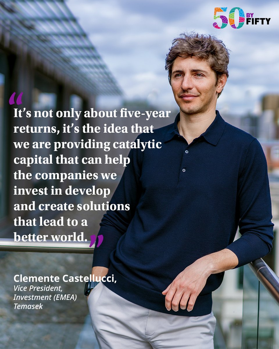 The receding glaciers of his Italian homeland have fuelled Clemente Castellucci’s determination to help find — and fund — climate solutions. Find out how the Vice President with Temasek’s London-based EMEA team is helping in the fight back. tmsk.sg/tfx 

#50byFifty