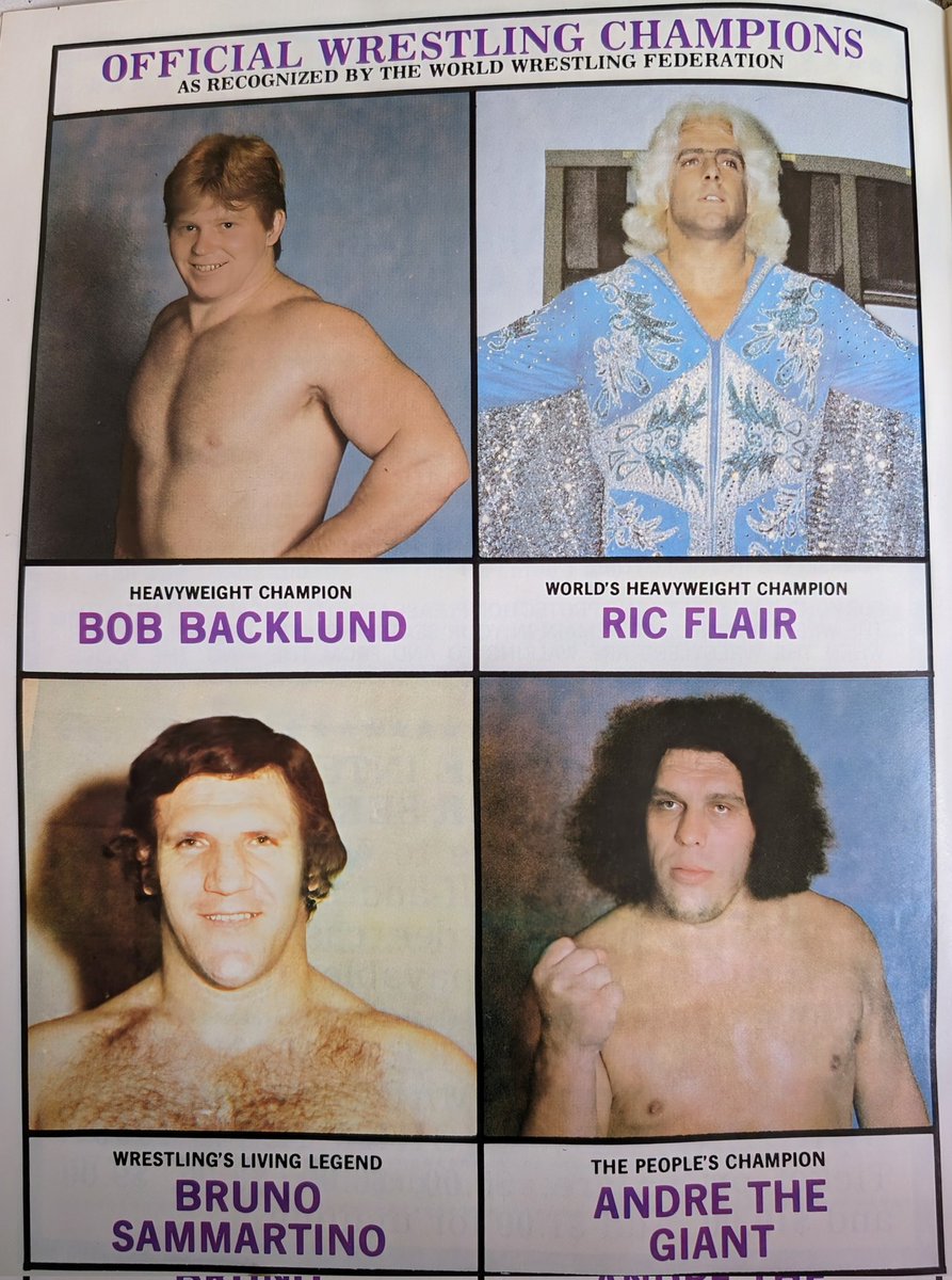 It may well be @TheRock now but, back in the day, @WWE recognized the legendary Andre The Giant as the people's champion and @RicFlairNatrBoy as the World Champion.