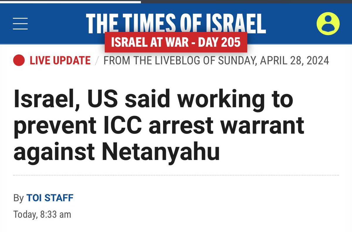 Will ICC issue arrest warrants for Israeli PM Netanyahu, Defense Min. Yoav Gallant & Herzi Halevi this week? Meanwhile, Israel + US are putting immense pressure on the International Criminal Court to NOT issue the warrant. Umm… that’s not how law & order should work. 🙄