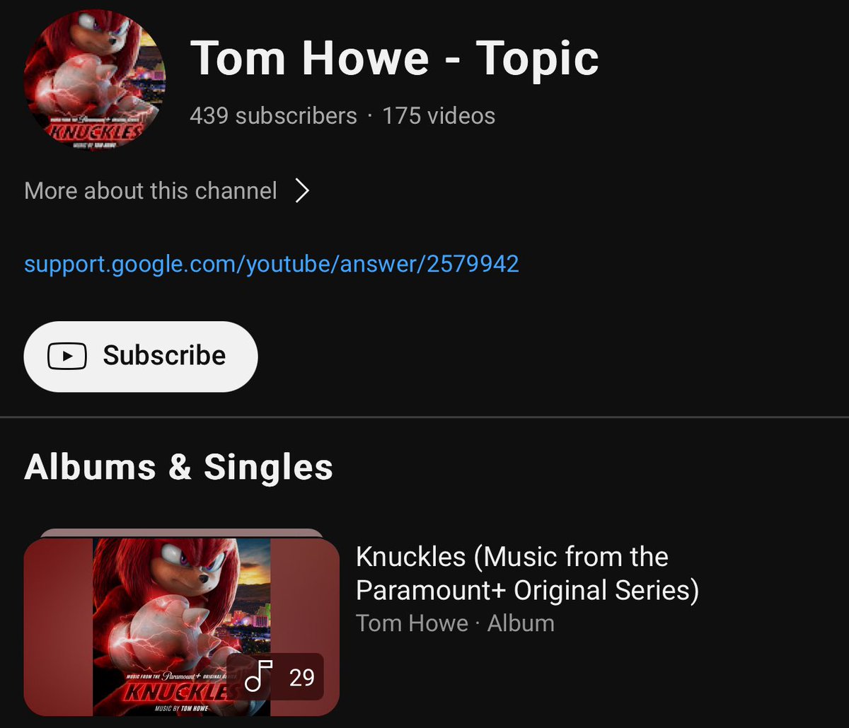 Music from the show have been officially released on YouTube. Source: m.youtube.com/playlist?list=… #Knuckles