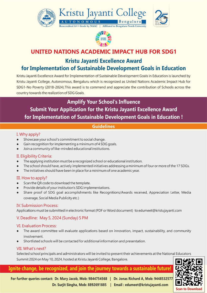 National Educators' Summit & Kristu Jayanti Excellence Award for Implementation of SDGs in Education. @ImpactUN
linkedin.com/pulse/national…