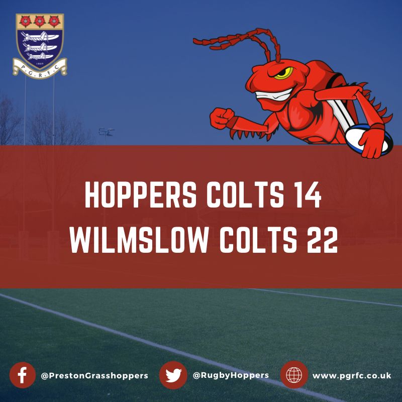 Hoppers Colts lose 22-14 in the Final. Congratulations to Wilmslow. Gutting for the lads who put in a good performance. Huge credit to Mark Murray, Olly Parkinson and Paddy O’Neill who put so much into the Colts this year. We go again next season. #UpTheHoppers