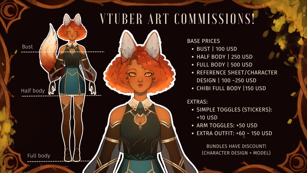 ✨Vtuber commissions are open✨ Just letting you know that my model art commissions are open with limited slots! If you're looking for a painterly non-anime style model, let's chat! ^^