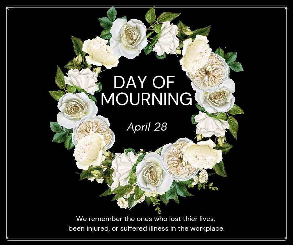 On National #DayOfMourning, let's honor those who have lost their lives due to work-related accidents or illnesses. 

Together, let's strive for safer workplaces and remember those we've lost.

#TogetherWeBuildSK🏗️