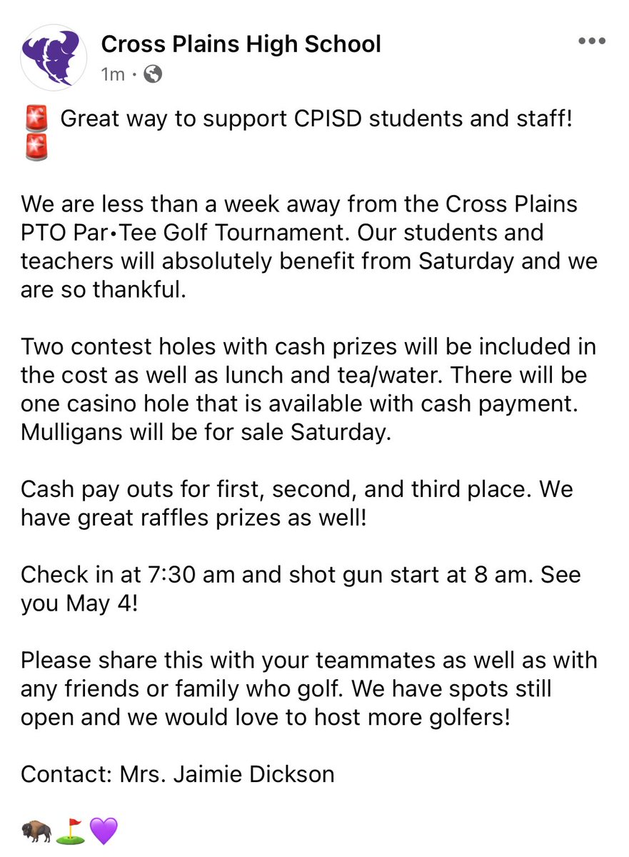 Cross Plains ISD tweet media