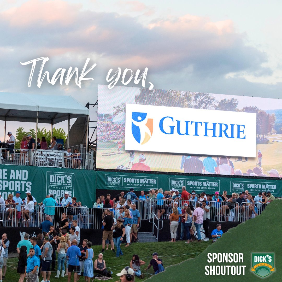 📢 A huge #SponsorShoutout to Guthrie!👏 We appreciate their support to the tournament and our community! Thanks for being a part of our team here and helping to make all of this possible. #ThankYou #Sponsor