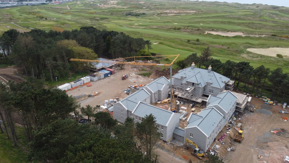 #Portrush : Sneak peek into the evolution of Dunluce Lodge! 📷 Soon to be the crown jewel of our region, boasting unparalleled luxury as the area's first-ever 5-star resort.

📷 @wearetriovia