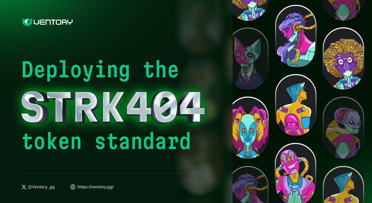 STRK404 - ERC404 token standard on @Starknet 

Ventory has researched and implemented support for STRK404. There will be many interesting things about it next time. 

Please look forward to new information!! LFGGGGG💪
#Starknet