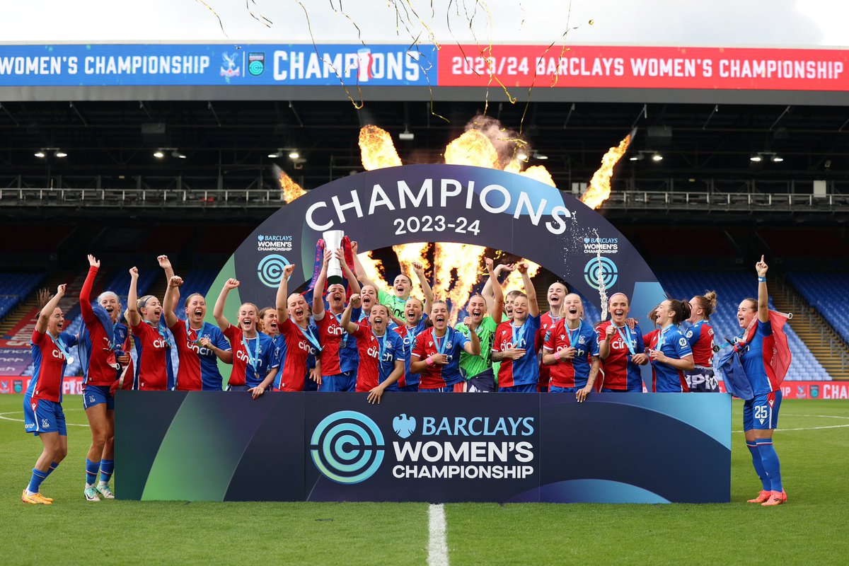 The Eagles soared high all season and now, they're spreading their wings into the Women's Super League for the first time. Congrats to Crystal Palace on lifting the Barclays Women's Championship trophy 🦅🏆