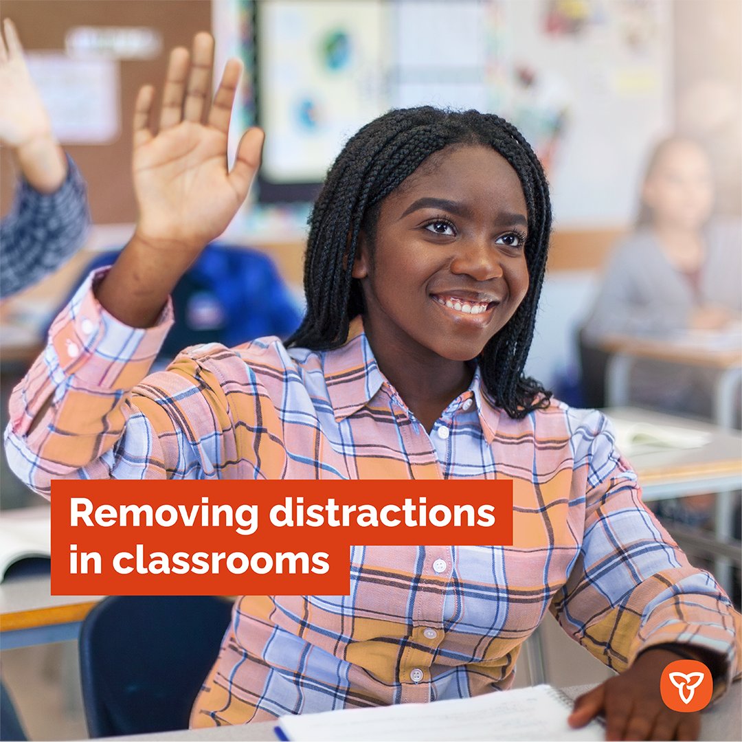Keeping the focus on learning as we go #BackToBasics in the classroom! Ontario’s NEW restrictions on cellphones and social media in schools will: ☑️ Enhance learning outcomes ☑️ Boost student well-being ☑️ Empower student success Learn more: news.ontario.ca/en/release/100… #OntEd