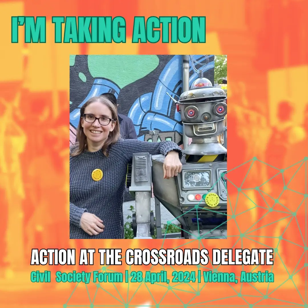 Great to be at #ActionAtTheCrossroads with David🤖 + the rest of #TeamHuman today. We know what we need to do: a treaty on #AWS is urgent and possible.

At #AWS2024Vienna states have the chance to build the cross-regional partnerships and will needed to start negotiations.