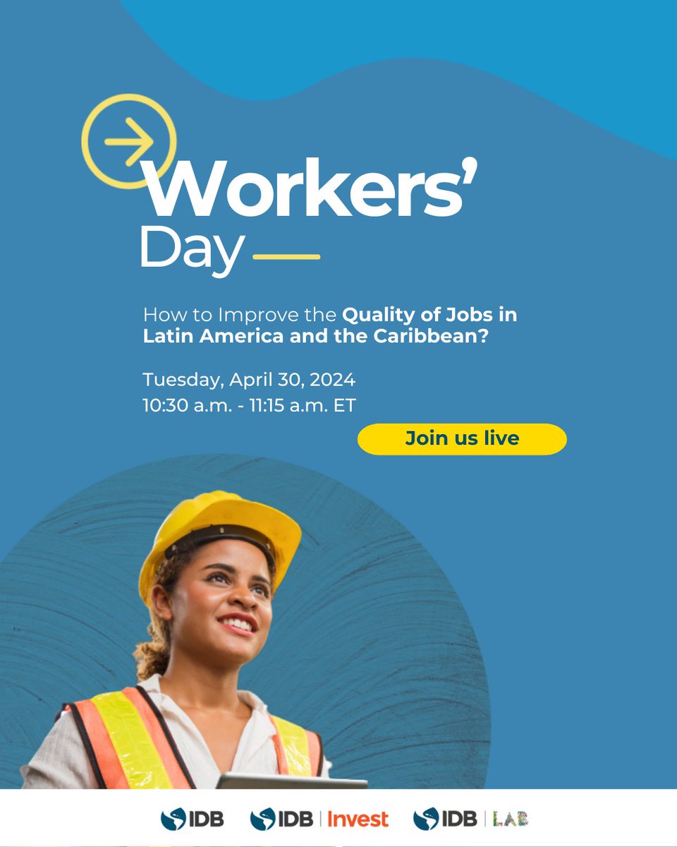 On the eve of #InternationalWorkersDay, join our #Live conversation on how to improve the quality of #Employment in a region where work is the principal source of income and sustenance for the majority of people. 📆 It’s on April 30👉 bit.ly/44gxgJh