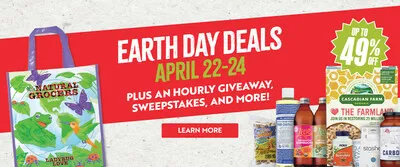 Celebrate Earth Day with Natural Grocers! Enjoy up to 49% off eco-friendly products, plus freebies and sweepstakes from April 22-24, 2023. Join us in Lakewood for a greener future!  #EarthDay2023