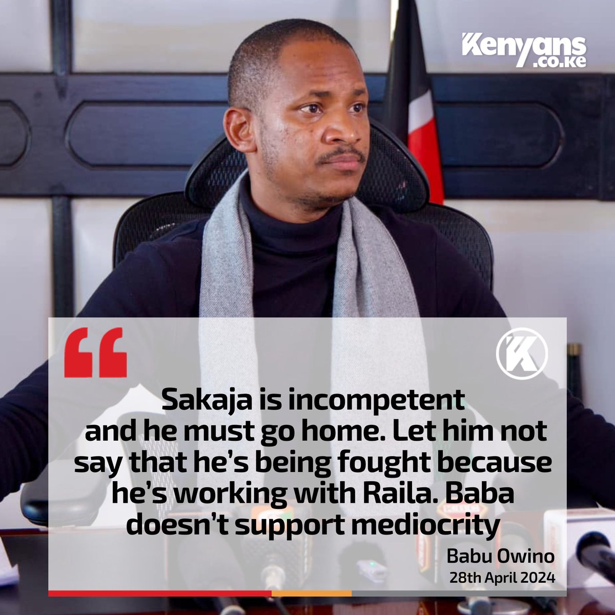 Let Sakaja not say that he’s being fought because he’s working with Raila - Babu Owino