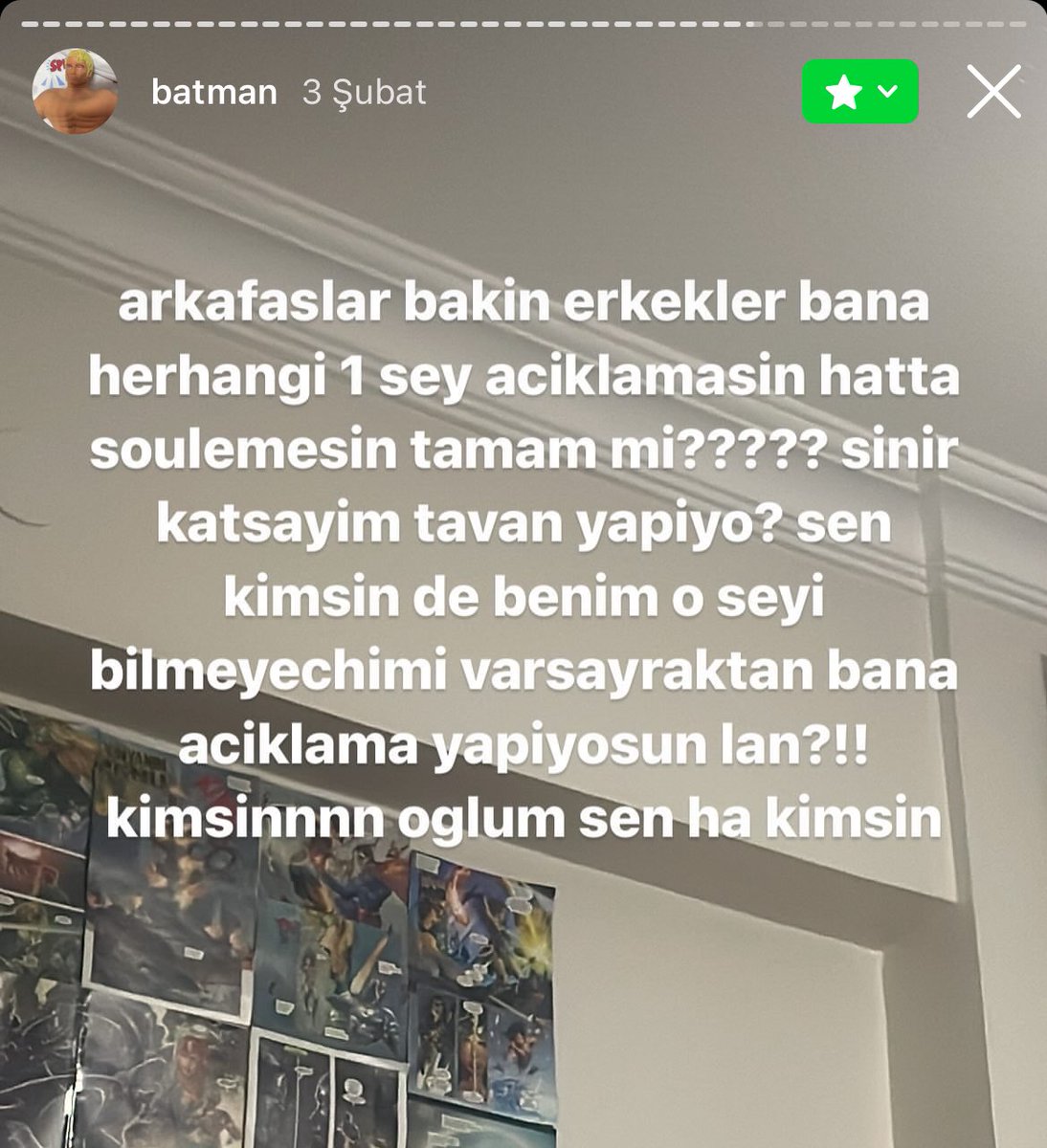 bana yine sundan oldu