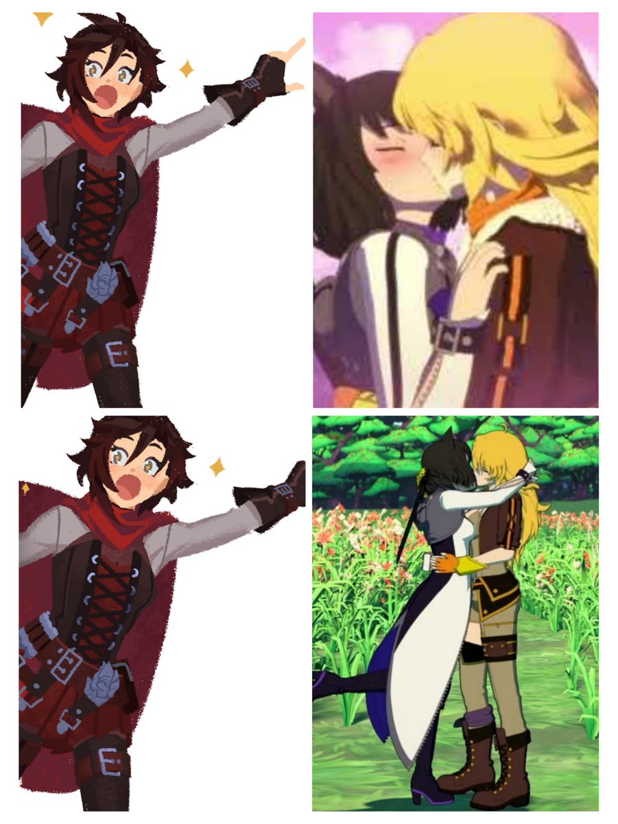Since I'm not as talented as y'all and I don't know how to put Ruby in the picture on my phone I just did a collage instead 

#RWBY #RubyRose #YangXiaoLong #BlakeBelladonna #Bumbleby