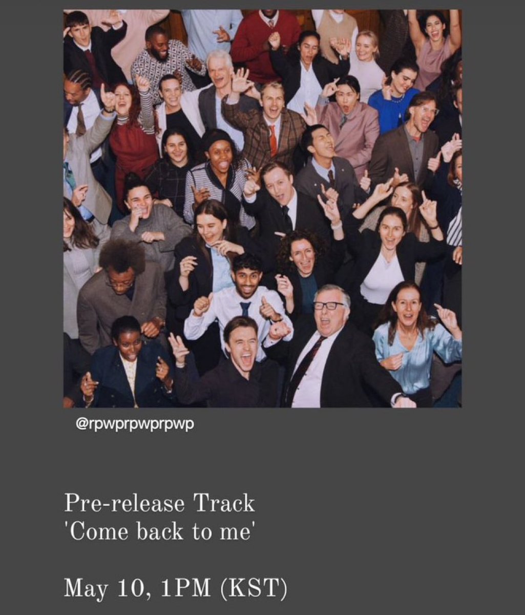 [INFO] RPWP albümünün 10 Mayıs’ta yayınlanacak şarkısının ismi “COME BACK TO ME” 💜🔥