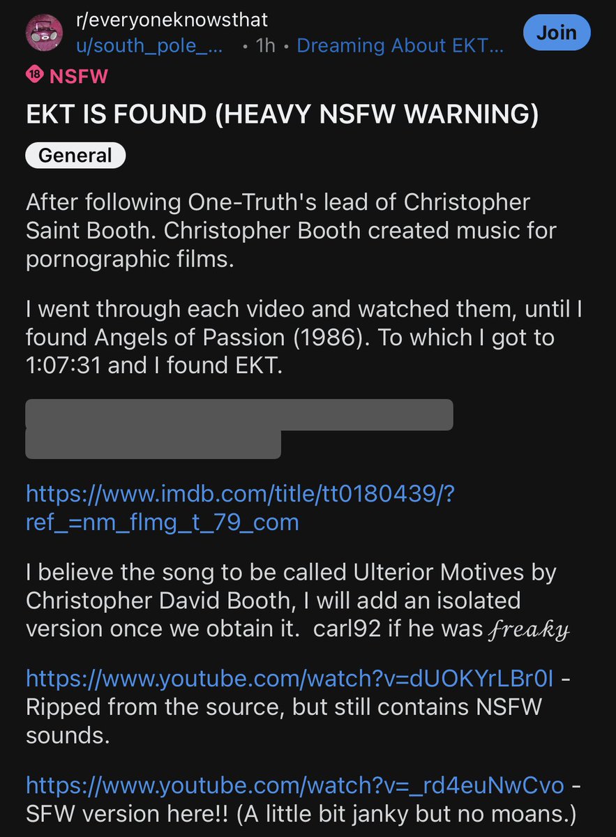 FOUND MEDIA: This whole time the “Everyone Knows That” lostwave song was from a fucking adult film lmao