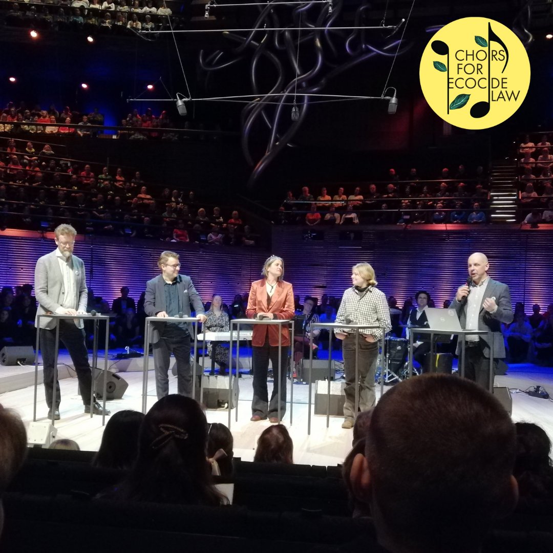 Did you miss yesterday’s ASTOUNDING Choirs for #EcocideLaw 1000 singer megaconcert held at #Helsinki Music Centre (@Musiikkitalo)?!

Fear not! Every glorious moment (including full panel discussion) was recorded and can be watched here: youtube.com/watch?v=rjze3h… 

#StopEcocide