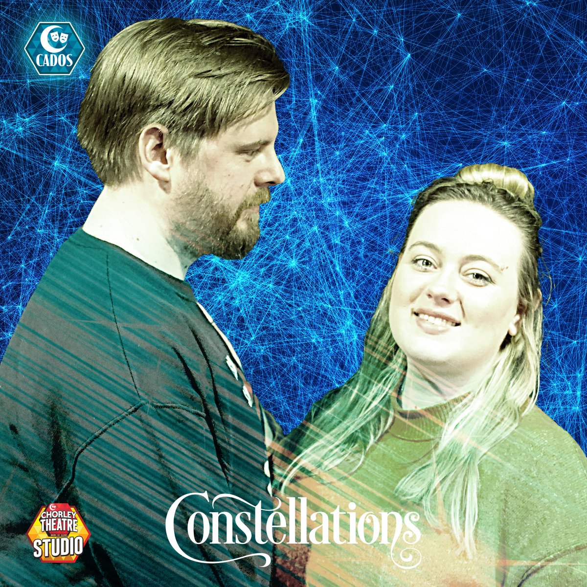 In our Studio for 4 nights from 8th May, Constellations is a romantic drama about the relationship between a beekeeper and a physicist and all the directions it could take. Tickets £8 ticketsource.co.uk/chorleytheatre…