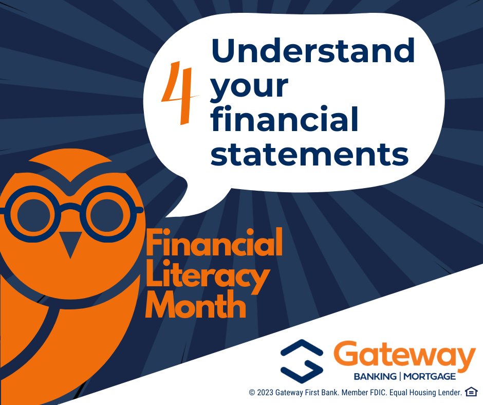 This month, take the time to review and understand your financial statements. Whether it's your bank statements, investment reports, or credit card statements, being informed is key to financial success. 

#FinancialStatements #SmartMoneyManagement #FinancialLiteracyMonth