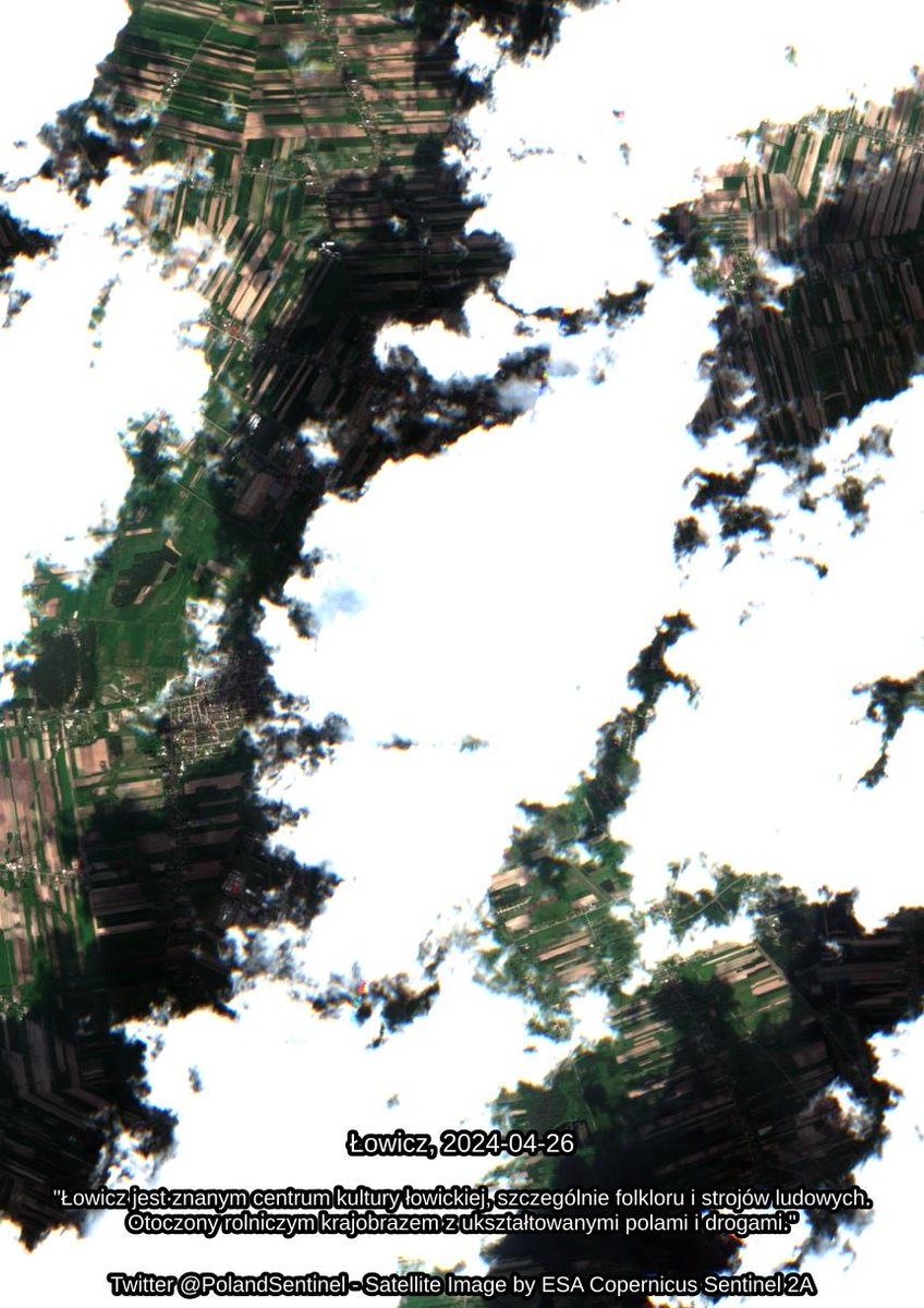 Łowicz - 2024-04-26 - Satellite Image by ESA Sentinel 2A - #SatelliteImagery #Copernicus #Sentinel2