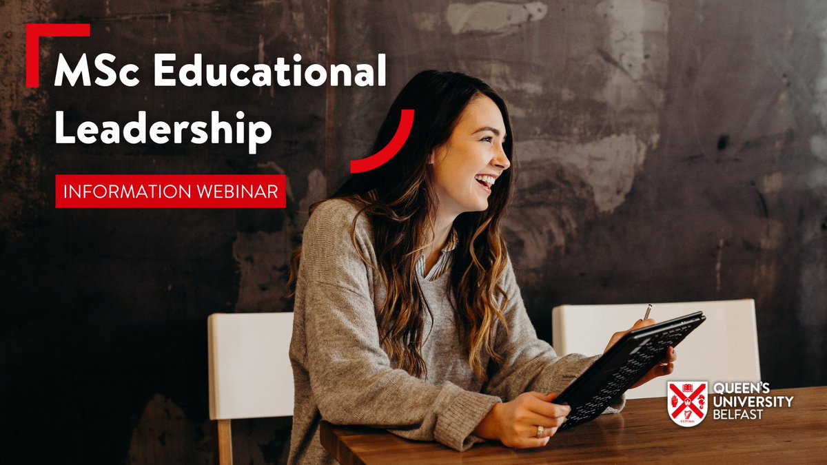 𝗠𝗦𝗰 𝗘𝗱𝘂𝗰𝗮𝘁𝗶𝗼𝗻𝗮𝗹 𝗟𝗲𝗮𝗱𝗲𝗿𝘀𝗵𝗶𝗽 𝗜𝗻𝗳𝗼𝗿𝗺𝗮𝘁𝗶𝗼𝗻 𝗪𝗲𝗯𝗶𝗻𝗮𝗿
Interested in studying a Master’s in Educational #Leadership? Click below to join Gavin Duffy on 1 May, 3-4pm for a webinar &amp; gain insight on this MSc. Register: ow.ly/qUuQ50RoUry
