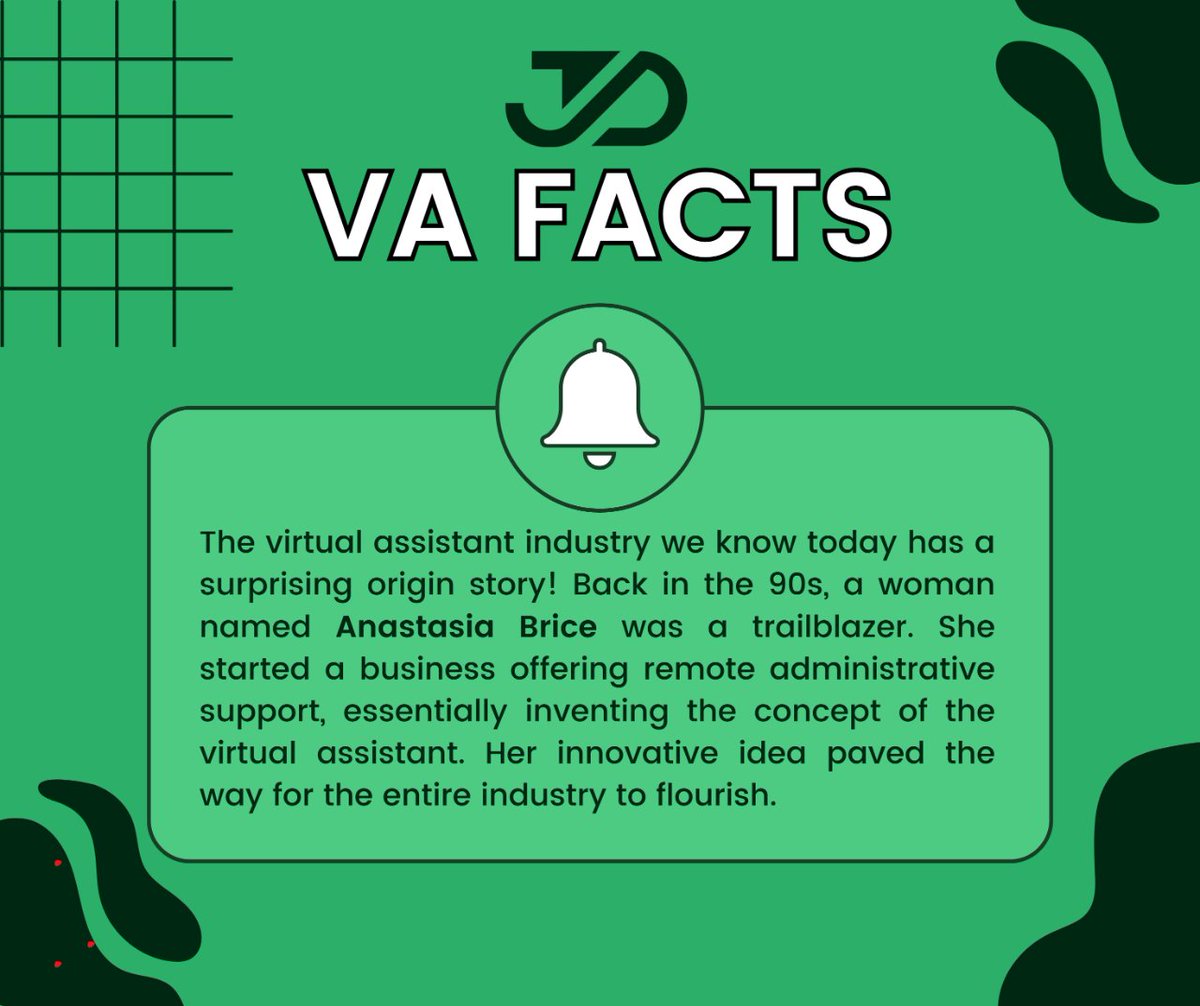 The ORIGINAL #GirlBoss of Remote Work: Who Coined 'Virtual Assistant'
The term ' virtual assistant' is everywhere nowadays, but its origins are a plot twist! Forget Silicon Valley suits; the answer is a total Girl Boss pioneer.

#VAPioneers
#OGVA
#RemoteWorkRevolution
#VAHistory